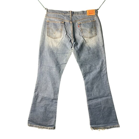 Levis Denim - Levis 515 Womens Size 12 M Noveau Bootcut Jeans Light Wash Low Rise Stretch Blue